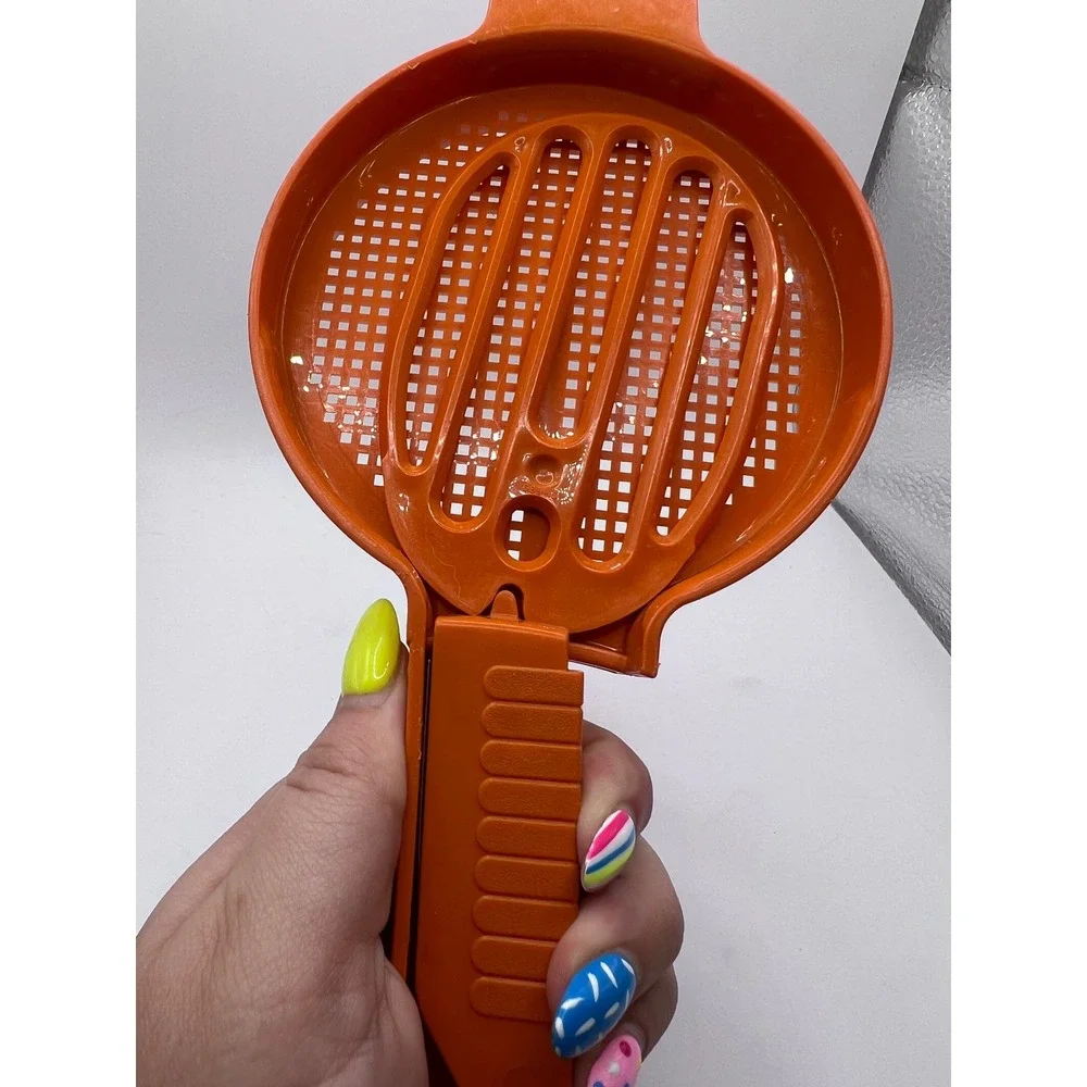 Vintage Tupperware Sift-It Paddle #1689 Harvest Orange No Lid MCM Kitchen Tools
